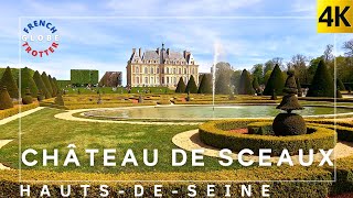 ᴘᴀʀɪꜱ ᴅᴀʏ ᴛʀɪᴘ🇫🇷 Château de Sceaux 🏰 Garden ➜ French Castle Interior Walking 4K [upl. by Aierbma259]