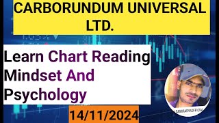 Learn Latest chart Reading Mindset And Phycology Carborundum Universal ltd Latest news 14112024 [upl. by Nedry739]