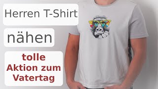 Herren T Shirt nähen  mit Annas Nähschule  DIY Schnittmuster [upl. by Caylor240]