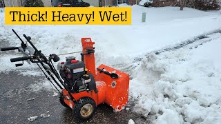 Ariens Snow Blower in Wet Heavy Snow AriensChannel [upl. by Lotsirk]