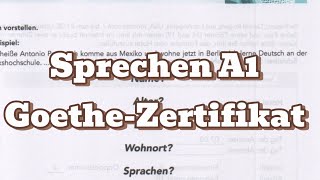 GoetheZertifikat A1 Sprechen 🗣️ Teil 2 [upl. by Rego]