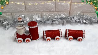 Christmas Decorations idea from Empty rolls step by step at home  DIY Christmas craft idea🎄24 [upl. by Lyj630]