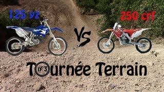 Tournée Terrain 3  125YZ vs 250CRF  Vertus GoPro Hero 2 [upl. by Attennod794]