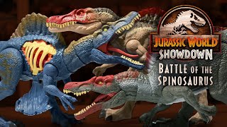 Mattel Jurassic World Battle of the Spinosaurus Toy Showdown  collectjurassiccom [upl. by Nyledaj]