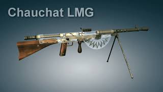 Chauchat light machine gun  3dGun [upl. by Helban]