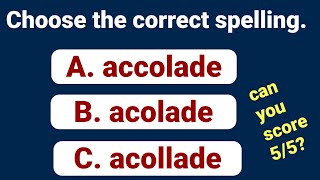 Choose the correct spelling  How many words can you spell correctly spellingtest [upl. by Nobile]