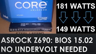 ASRock Z690 Steel Legend BIOS 1502 Increased Efficiency For 13600K [upl. by Agripina]