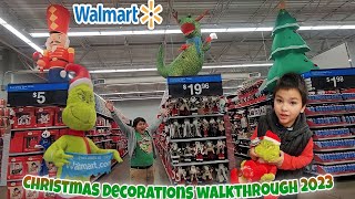 NEW Walmart Christmas Decorations Walkthrough 2023🎄 [upl. by Nrobyalc589]