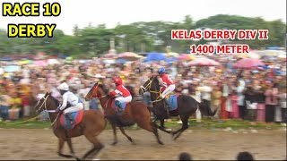 RACE 10  KELAS DERBY DIV II  PACU KUDA PAYAKUMBUH PIALA GUBERNUR 2024 [upl. by Marylee]