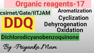 DDQ DDQ Reagents in Organic Synthesis OrganicReagents csirnet Gate [upl. by Anehta]