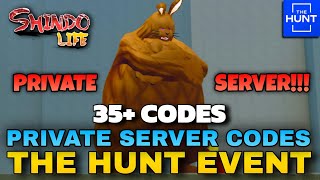 35 CODES THE HUNT EVENT Private Server Codes in Shindo Life  The Hunt Roblox shindolife [upl. by Salesin779]