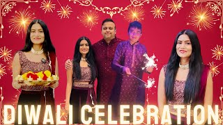 ✨ USA Tamil Family தீபாவளி Celebration ✨ 🪔Diwali Decor Ideas  🥻My Lehanga Look  USA Tamil Vlogs [upl. by Warner]