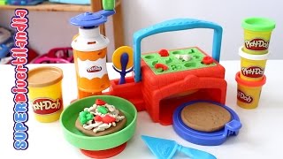 Pizzeria de PlayDoh  Twirl N Top Pizza Shop Pizza Maker [upl. by Justinn]