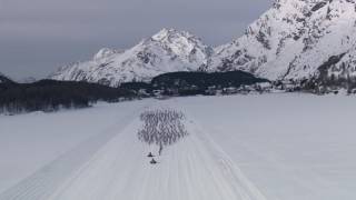 49 Engadin Skimarathon 2017 aus der Vogelperspektive [upl. by Eedyaj]