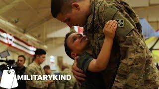 Parents Reuniting With Their Kids Compilation  Militarykind [upl. by Oiruam]