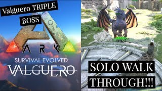 Valguero Boss Fight SOLO WALK THROUGH How to beat it with Deinonychus [upl. by Anigriv]