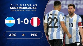 ARGENTINA vs PERÚ 10  RESUMEN  ELIMINATORIAS SUDAMERICANAS  FECHA 12 [upl. by Theadora821]