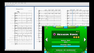 Hexagon Force  Geometry Dash Waterflame Sheet Music [upl. by Ellehctim778]