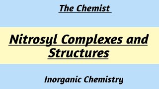 Nitrosyl Complexes  Inorganic chemistry [upl. by Koah151]