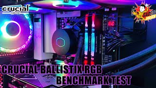 CRUCIAL BALLISTIX by MICRON DDR4 2x8GB 3600Mhz RGB Memtest and Benchmarking Test [upl. by Randolf945]