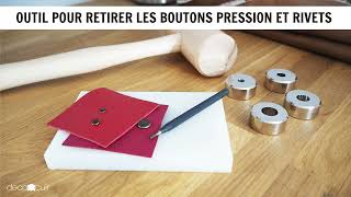 Comment retirer un rivet ou un bouton pression   Deco Cuir [upl. by Huston]