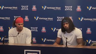 Arizona defensive players Genesis Smith and Chase Kennedy Wednesday press conference BYU week [upl. by Astrid]