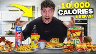 10 000 CALORIES CHALLENGE SUR UN REPAS  jai pris 5kg [upl. by Saidnac]