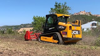 Minipala JCB 225T con trincia Simatech THB  pulizia terreno [upl. by Acacia]