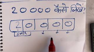 20000 kaise likhate hain  Number Spelling Hindi English  Hindi  Maths teacher [upl. by Conard951]