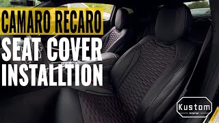 The Ultimate Custom Interior Update of the Camaro 1LE RECARO Seat Revealskustominterior seatcover [upl. by Bruns]