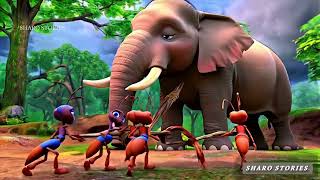 Hathi Aur Chiti Ki Kahani  Children Kids Story [upl. by Aitetel]