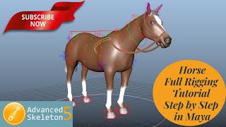 Horse Rigging Tutorial in Maya Part 1 [upl. by Charissa]