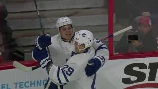 Hear Joe Bowen call Auston Matthews historic night [upl. by Ahtekahs742]