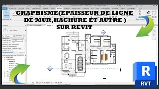 Graphisme épaisseur de ligne de mur hachure et autres sur revit [upl. by Elletsyrc]