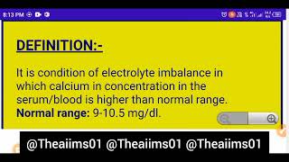 Hypercalcemia 🩺 ☑️for NORCET preparation and bsc nursing GNM  ANM competitive exams [upl. by Suckow]