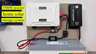 Complete installation home solar energy storage 24V system With 3KW inverter [upl. by Eira]