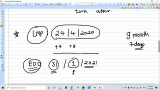 How to calculate EXPECTED DATE OF DELIVERY from LAST MENSTRUAL PERIOD  EDD CALCULATION FROM USG [upl. by Apps]