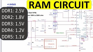 RAM Circuit Diagram for Laptop DDR2 DDR3 DDR4 DDR5 DDR1 Schematic analysis [upl. by Suoirad]