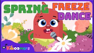 Spring Freeze Dance  THE KIBOOMERS Preschool Movement Songs  Brain Break [upl. by Wahl662]