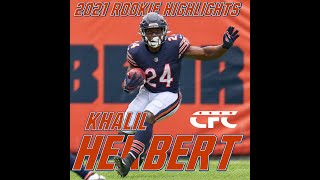 Khalil Herbert 2021 Rookie Year Highlights  Chicago Football connection [upl. by Krasnoff9]