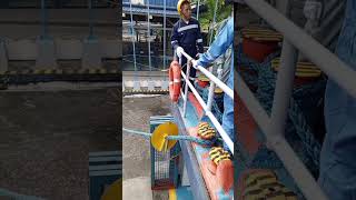 Mooring Operation Exercise 2024 shortvideo maritime shorts [upl. by Amby]