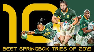 TOP 10 Springbok Tries 2019 [upl. by Santoro]