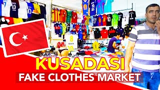 KUSADASI MARKET  THE BEST MARKET IN KUSADASI Turkey for fake clothes shopping [upl. by Eilrahc]