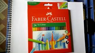 REVIEW FaberCastell Tri Color Colored Pencils 24count [upl. by Phyllida]