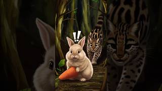 Cute rabbit rescued the poor little bird rabbit cat kitten funny ai shortsfeed shorts [upl. by Turmel927]