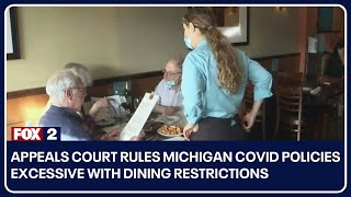 Appeals court rules Michigan Covid policies excessive with dining restrictions [upl. by Atinnek]