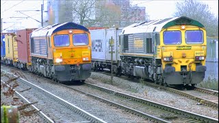 Festive Freight Diverts at Stowmarket amp Elmswell GEML  282919 [upl. by Humberto725]