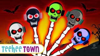 Skeleton Finger Family Song  Spooky Scary Skeleton Songs For Kids  Teehee Town [upl. by Trilly548]