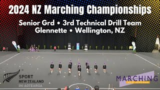 Glennette  Seniors  3rd Technical Drill Team  2024 NZ Marching Championships [upl. by Nodnnarb]