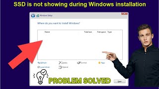 SSD is not showing during Windows Installation  Drive not showing during Windows installation [upl. by Eireva]